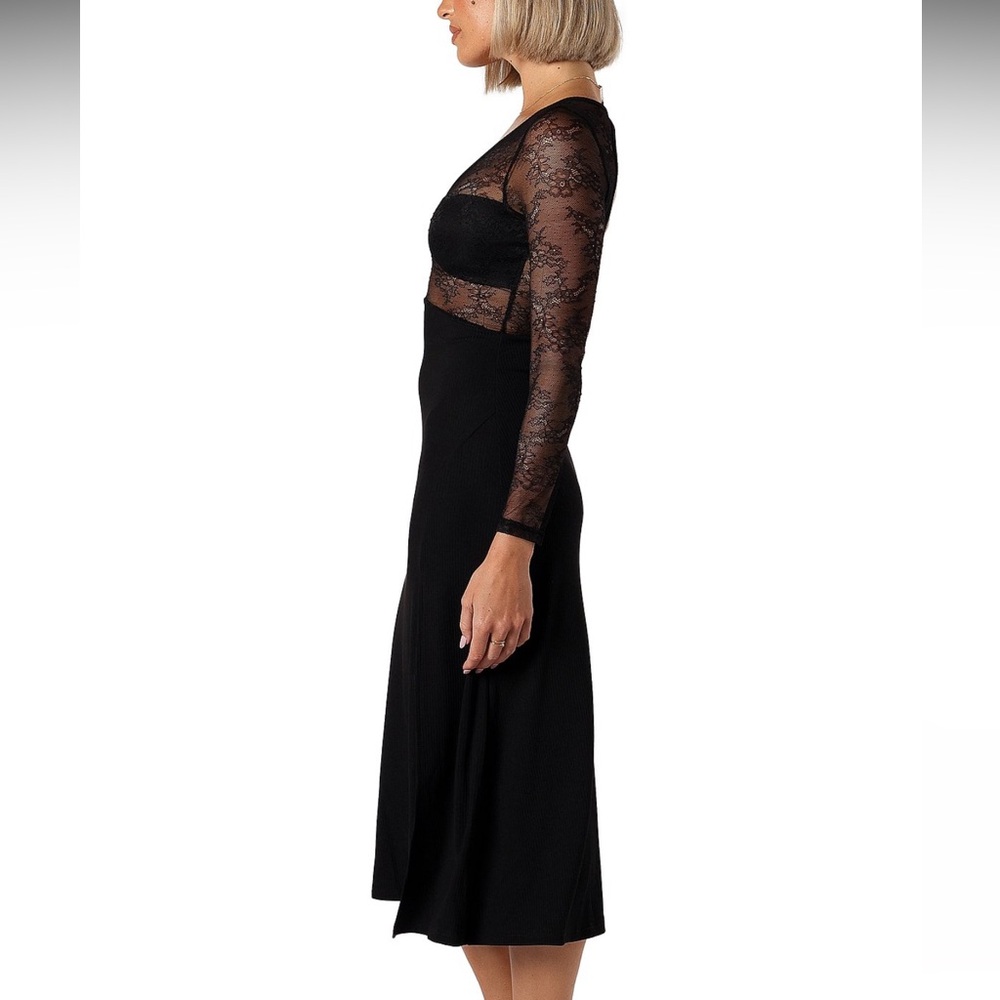 Petal & Pup Black One Shoulder Sheath Dress
